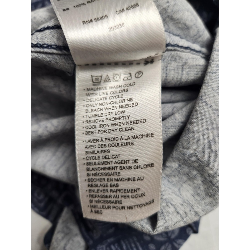 Island Passport Shirt‎ Mens 3XL Blue Gray Hawaiian Aloha Camp Rayon Button Front - Picture 9 of 11